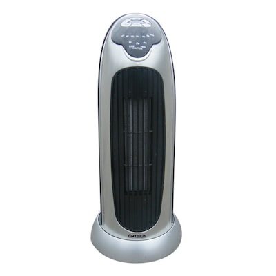 Optimus H-7317 1500 W 17 Oscil Tower Heater With Digi Temp Readout & Setting; Silver