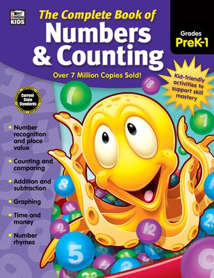 Thinking Kids The Complete Book of Numbers and Counting PreK1 Workbook (704933)