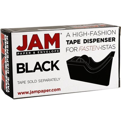 JAM Paper Colorful Desktop Tape Dispenser, Black (338BL)