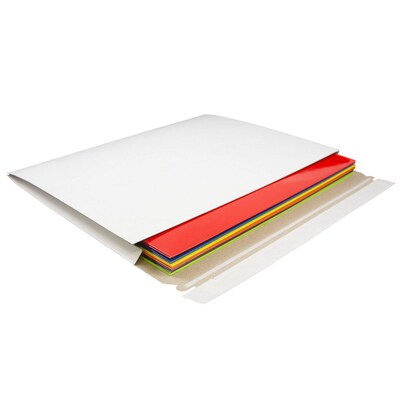 JAM Paper® Expandable Photo Mailer Envelopes with Self-Adhesive Closure, 12.5 x 9.5 x 1, White, 6 Rigid Mailers/Pack (28906706B)