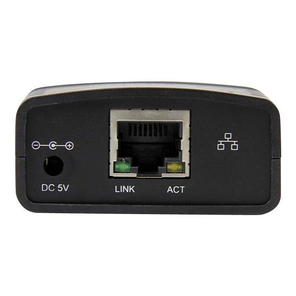 StarTech.com® PM1115U2 Black Ethernet to USB 2.0 Network LPR Print Server  for Mac/PC | Quill.com