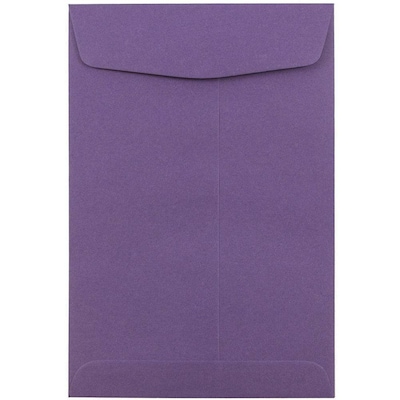 JAM Paper 6 x 9 Open End Catalog Envelopes, Dark Purple, 10/Pack (1287033D)