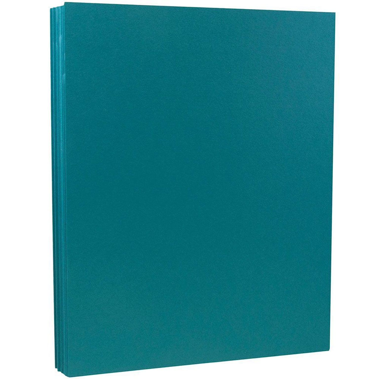 JAM Paper Matte Colored 8.5 x 11 Color Copy Paper, 32 lbs. Teal Blue, 50 Sheets/Pack (1524383)