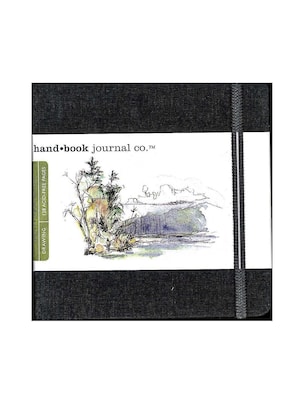 Global Art Hand Book Journal Co. Travelogue 5.5 x 5.5 Hard Bound Drawing Sketch Book, 128 Sheets/Book, 2/Pack (16094-PK2)