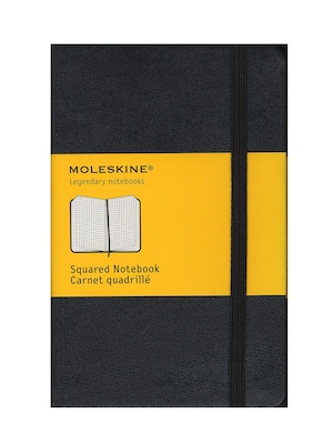 Moleskine Professional Notebooks, 3.5" x 5.5", Narrow Ruled, 240 Sheets, Black, 2/Pack (22381-PK2)
