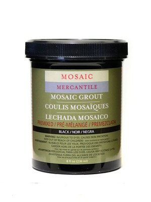 Mosaic Mercantile Premix Grout, 8-Ounce, Black