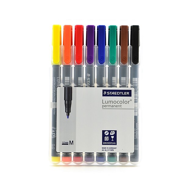 Staedtler Double Ended Fiber Tip Pen, Assorted Ink, 36/Pack (3200TB36)