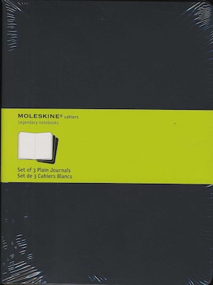Moleskine Cahier Journals Black, Blank 7 1/2 In. X 9 3/4 In. Pack Of 3, 120  Pages Each [Pack Of 3] ( | Quill.com