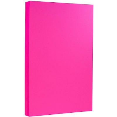 JAM Paper® 8 1/2 x 14 Legal Size Cardstock, Brite Hue Ultra Fuchsia Pink, 50/Pack (16730928)