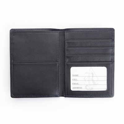Royce Leather RFID Blocking Bifold Passport Currency Travel Wallet (RFID-222-BE-5)
