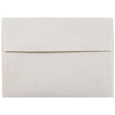 JAM Paper® A7 Parchment Invitation Envelopes, 5.25 x 7.25, Pewter Grey Recycled, 25/Pack (35061)