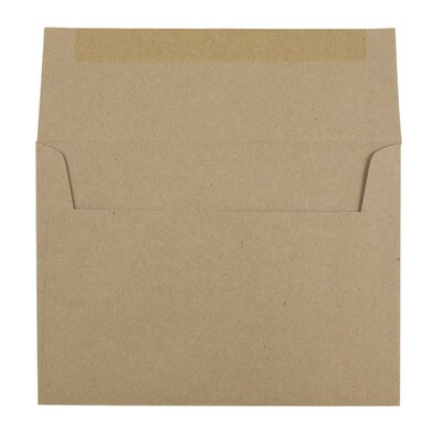 JAM Paper Kraft A7 Invitation Envelopes, 5.25 x 7.25, Brown Kraft Paper Bag, Bulk 250/Box (LEKR700H)