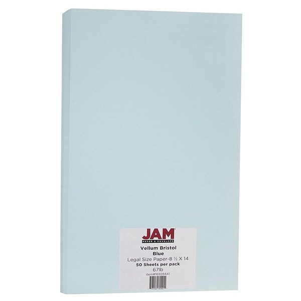 Jam Paper Vellum Bristol Cardstock, 8.5 x 11, 67 lb Canary Yellow, 50 Sheets/Pack