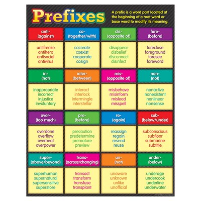 Teacher Created Resources  22 x 17 Prefixes Chart (TCR7539)