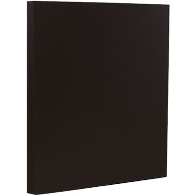 JAM Paper 30% Recycled Matte 8.5" x 11" Color Copy Paper, 32 lbs., Black Linen, 50 Sheets/Pack (11130)