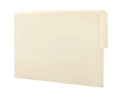 Smead Standard Reinforced File Folder, End Tab, Letter Size, Manila, 100/Box (24127)