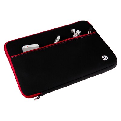 Vangoddy Neoprene Laptop Carrying Sleeve Fits up to 13" Laptops (Black with Red Trim)