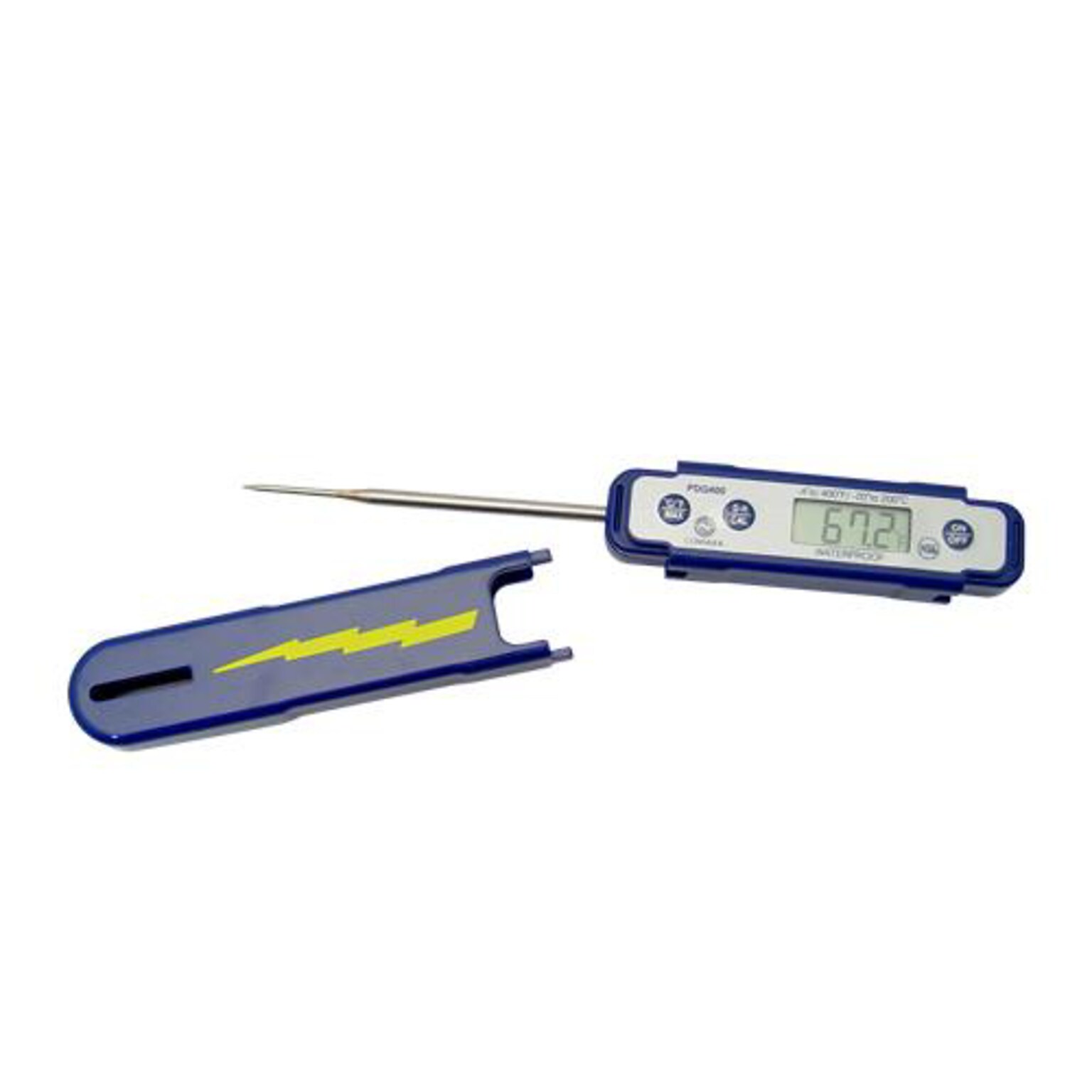 Comark Waterproof Digital Pocket Test Thermometer, Blue, 9.5 H x 4.2 L x 0.6 W