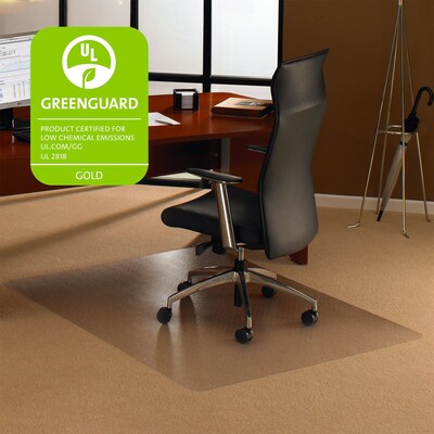 Floortex Ultimat Carpet Chair Mat, 30 x 47, Designed for Medium-Pile Carpet, Clear Polycarbonate (