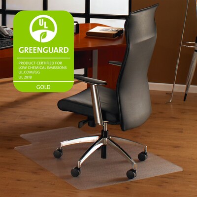 Floortex Ultimat Hard Floor Chair Mat with Lip, 48 x 60, Clear Polycarbonate (1215219LR)
