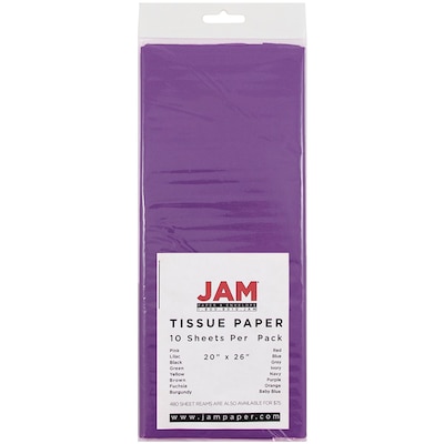 JAM Paper® Tissue Paper, Purple, 10/Pack (1152355)