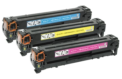 Quill Brand® Remanufactured Cyan/Magenta/Yellow Standard Yield Toner Cartridge Replacement for HP 125A (CE259A), 3/Pack