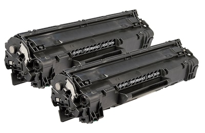 Quill Brand® Remanufactured Black Standard Yield Toner Cartridge Replacement for HP 85A (CE285A), 2/Pack (Lifetime Warranty)