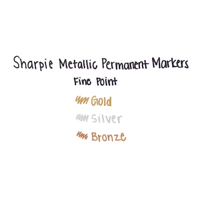 Sharpie Metallic Permanent Markers | Fine Point | Emerald Metallic | 12 Count