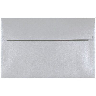 JAM Paper A9 Metallic Invitation Envelopes, 5.75 x 8.75, Stardream Silver, 25/Pack (211817120)