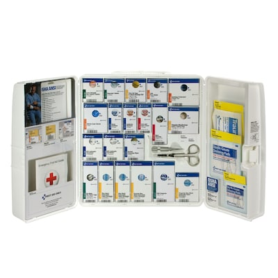 SmartCompliance Food Service Plastic First Aid Cabinet with Medication, ANSI Class A, 50 People, 289