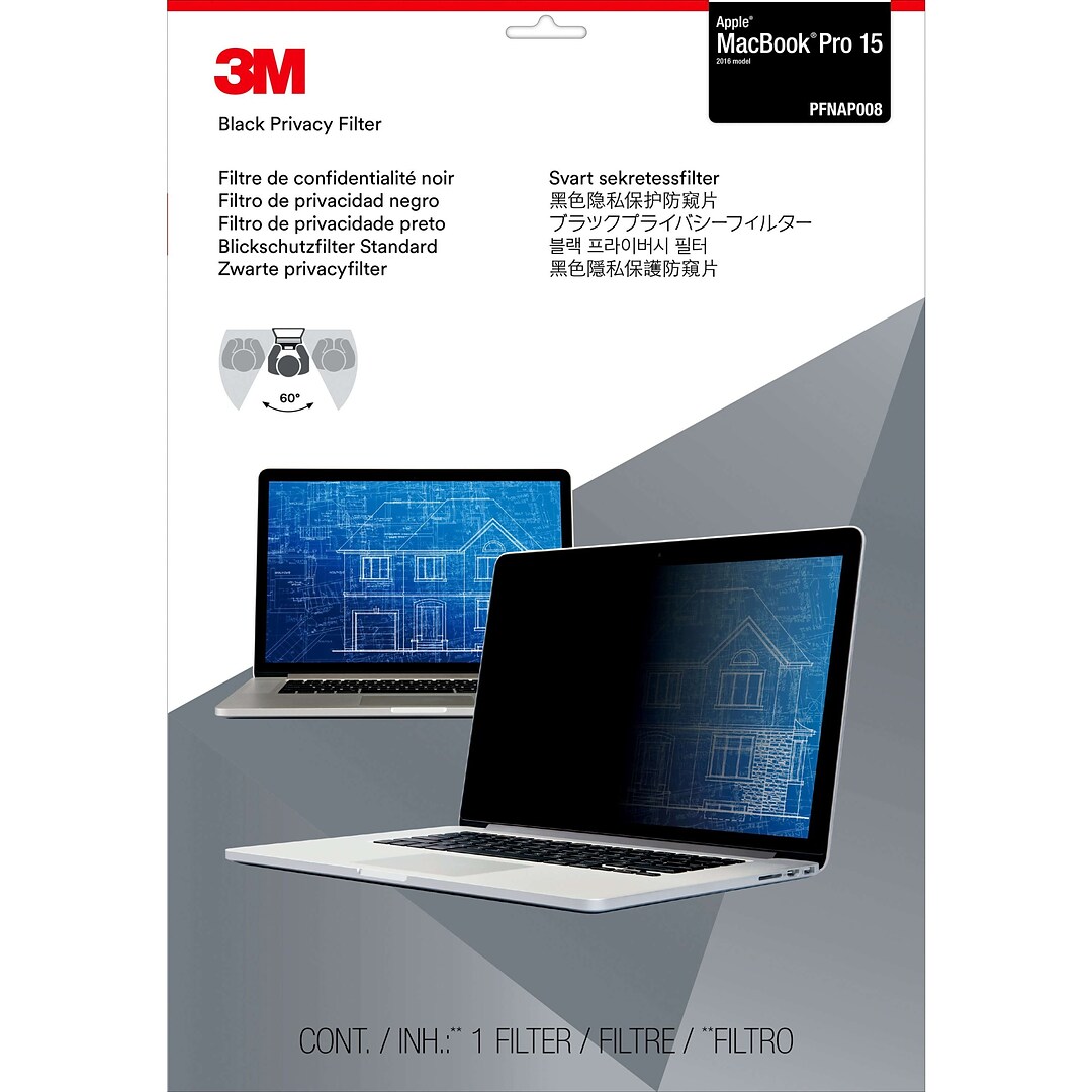 3M Privacy Filter for 15" Apple MacBook Pro | Quill.com