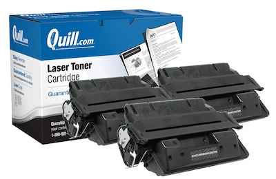 Quill Brand Remanufactured HP 27X (C4127X) Black High Yield Laser Toner (3 cart per pack) (100% Sati