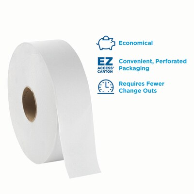 Georgia-Pacific Professional Series Jumbo Jr. Toilet Paper, 2-Ply, White, 1000 ft./Roll, 4 Rolls/Car