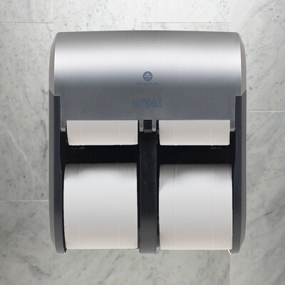 Compact® 4-Roll Quad Coreless Toilet Paper Dispenser by GP PRO, Faux  Stainless, 11.750”W x 6.900”D x | Quill.com