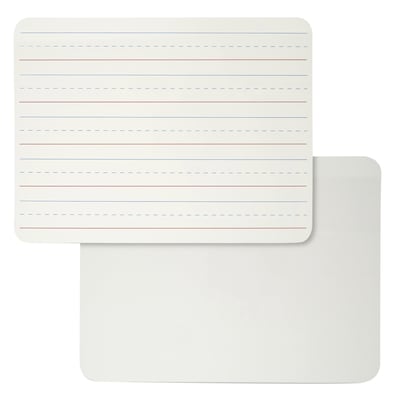 Double-Sided Dry Erase Lap Board, 12 x 9, White Surface, 24/Pack