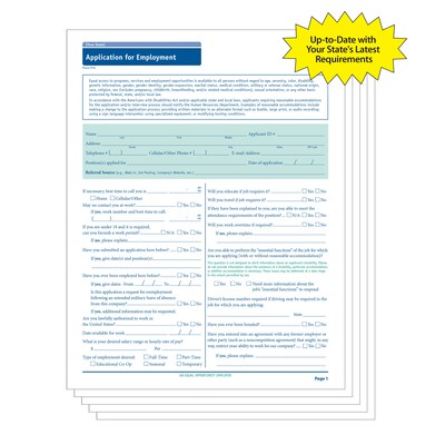 ComplyRight™ Wisconsin Job Application, Pack of 50 (A2179WI)