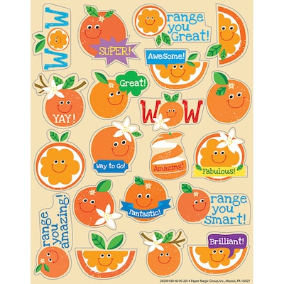 Eureka Scented Sticker, Orange, 80/Pack (EU-650918)