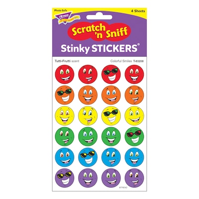 Trend Colorful Smiles/Tutti-Frutti Stinky Stickers, 96 ct. (T-83208)