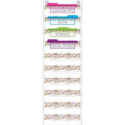 Teacher Created Resources® Confetti 10 Pocket File Storage Pocket Chart (TCR20843)