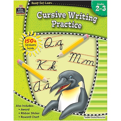 Teacher Created Resources Ready-Set-Learn Cursive Writing Practice Book, Grades 2nd - 3rd, 6 Pack/Bu