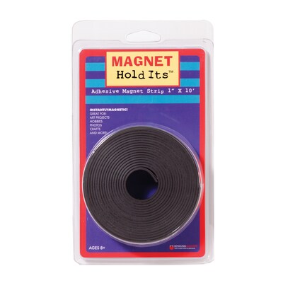 Dowling Magnets Hold Its Dry Erase Magnetic Tape with Adhesive, Black, 3 Rolls/Bundle (DO-735005)