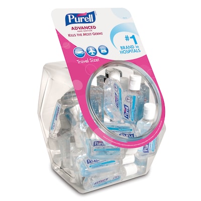 PURELL® Advanced Hand Sanitizer Refreshing Gel, Clean Scent, 1 fl oz Flip-Cap Bottle with Display  36/CT (3901-36-BWL)