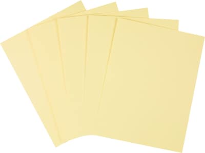 Staples® 67 lb. Cardstock Paper, 8.5 x 11, Canary, 250 Sheets/Pack (82993)