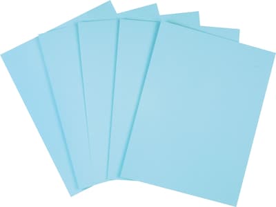 Quill Brand® Cover Stock Paper, 8 1/2 x 11, Blue