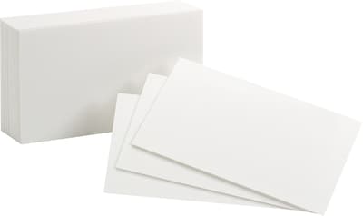Oxford Index Cards, 5 x 8, White, 100 Cards/Pack (50EE)