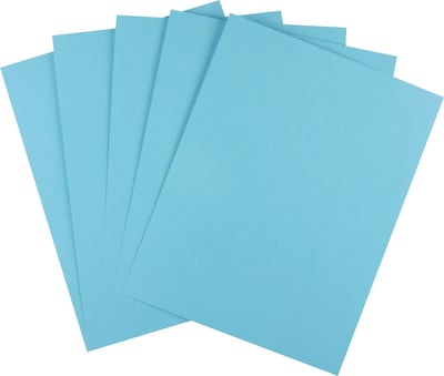 Staples Brights Multipurpose Paper, 20 lbs., 8.5" x 11", Blue, 500 Sheets/Ream, 5 Reams/Carton (25202CT)