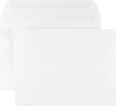 Staples® Gummed Flap Side-Opening Booklet Envelopes; 6 x 9, White Wove, 250/Box (472852/19306)