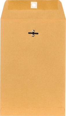 Staples Clasp Kraft Catalog Envelopes, 6-1/2 x 9-1/2, Brown, 100/Box (534990/19815)