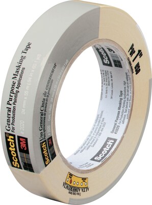 Scotch Commercial-Grade Masking Tape for Production Painting, 0.94 x 60 yds. (2020-24A-BK)