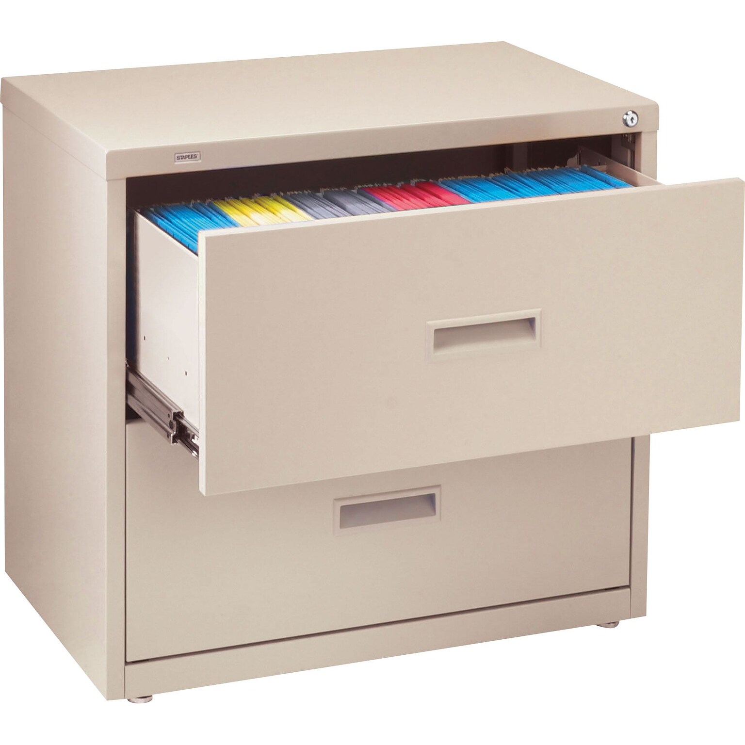 Quill Brand® Lateral File Cabinets; 30 Wide, 2-Drawer, Putty